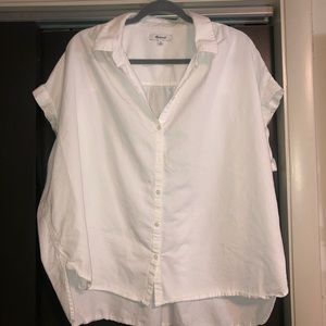 Plus size white Madewell button down blouse